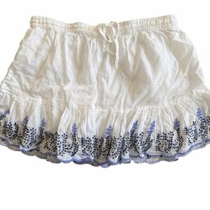 Raga GIRLS lined embroidered skirt white with lilac NWOT